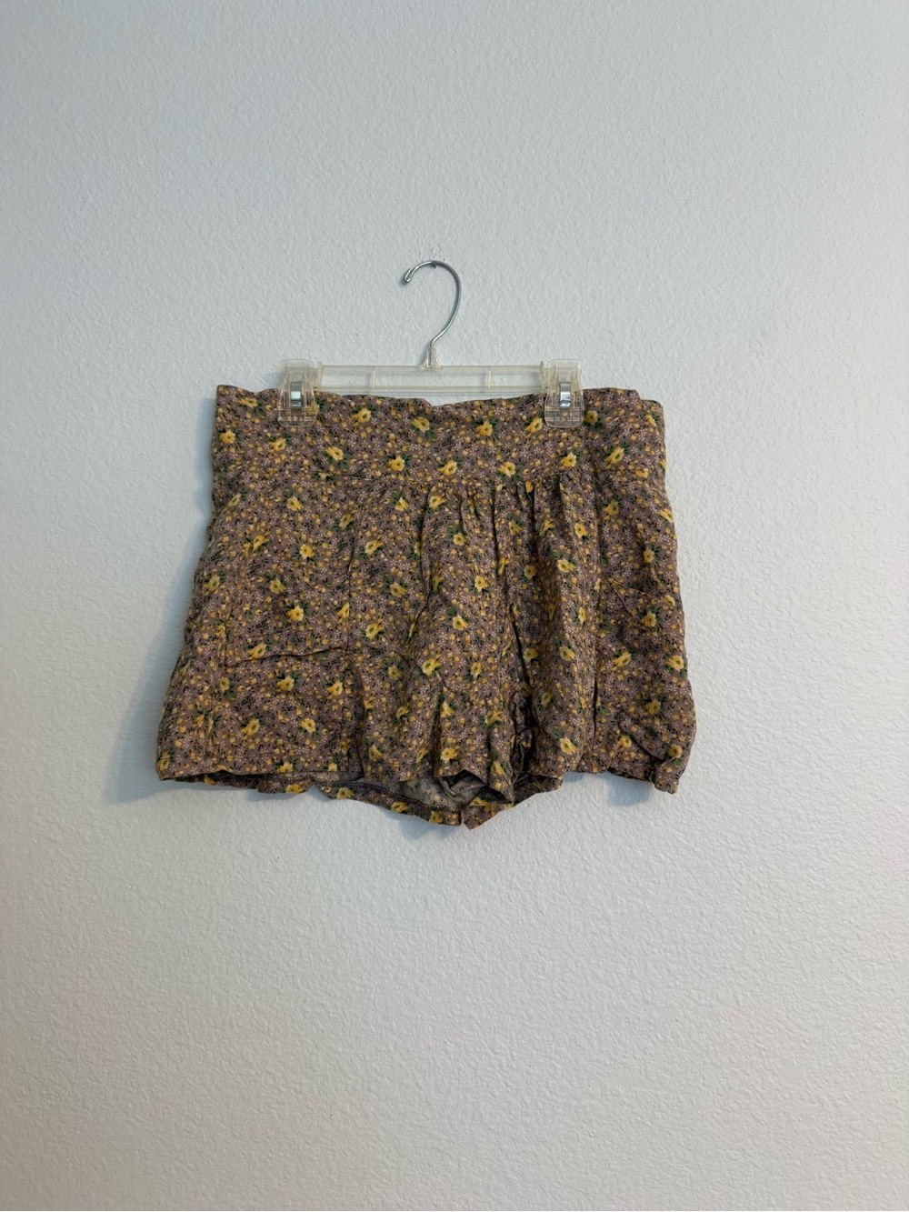 Women's Floral Ruffle Shorts - Yellow Floral